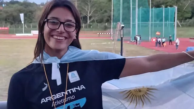 Florencia Dupans, bronce sudamericano en lanzamiento de bala.
