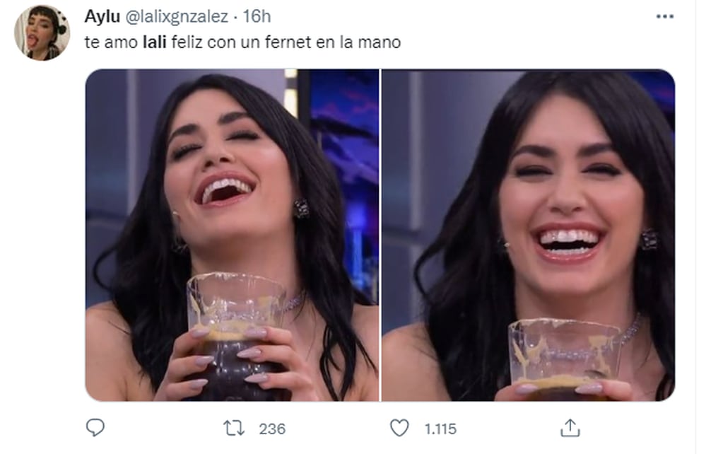 Cómo reaccionó el público argentino a Lali preparando un fernet en TV española.