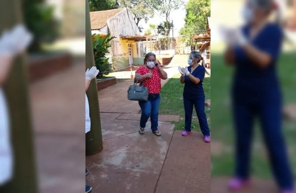 La mujer de Iguazú que fue la tercera infectada por coronavirus en Misiones fue dada de alta este lunes en el Samic de esa ciudad. (MisionesOnline)