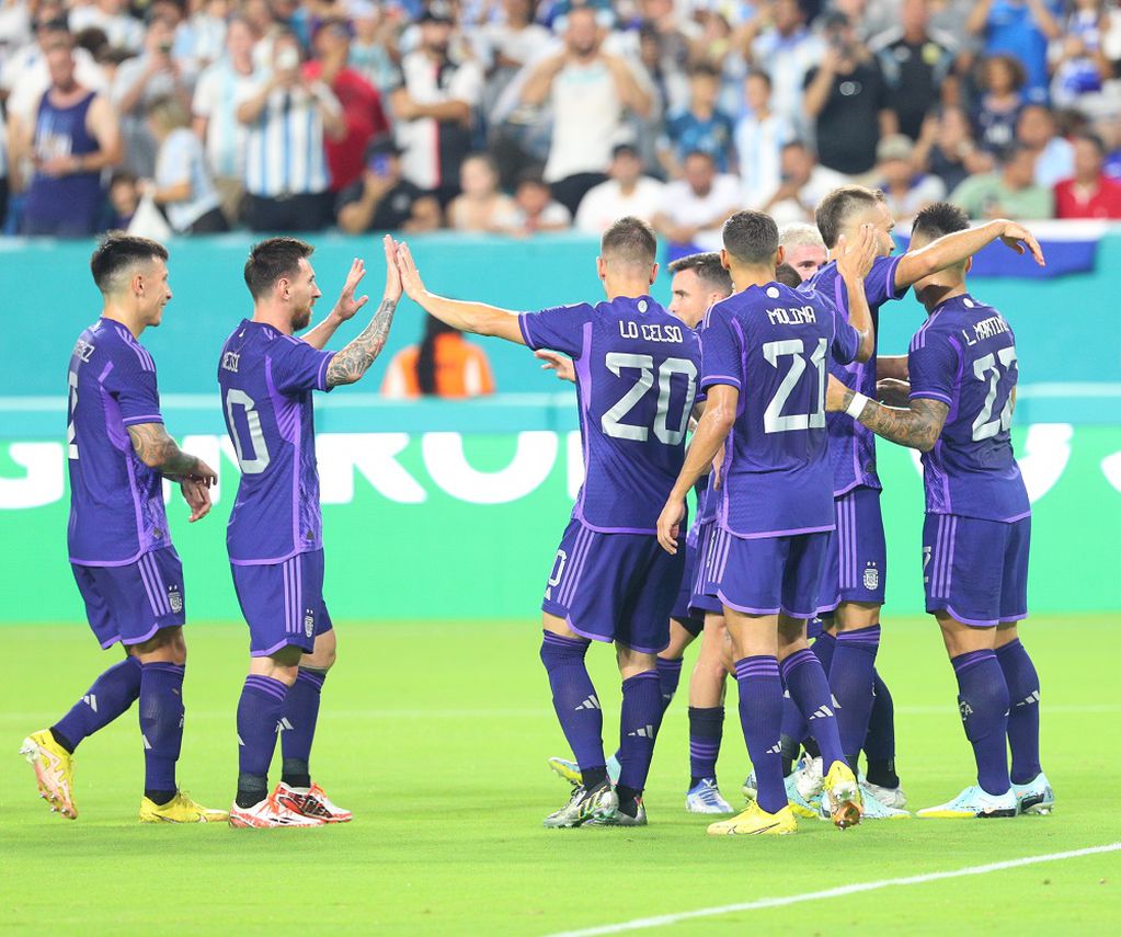 El equipo argentino irá por la gloria en Qatar. (Prensa AFA).