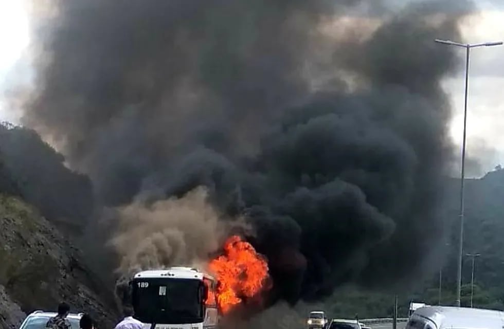 Incendio en una unidad de La Calera