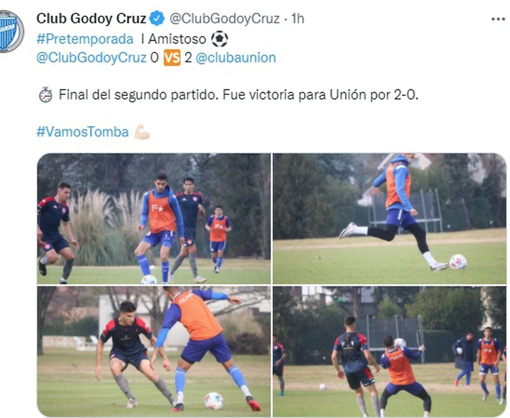 Godoy Cruz vs. Unión de Santa Fe.