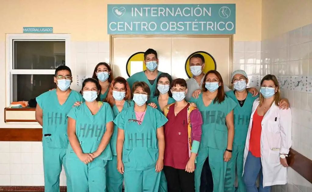 El equipo de obstetricia del hospital Heller de Neuquén.