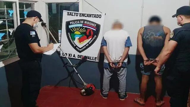 Dos individuos detenidos por el robo de una motoguadaña en Salto Encantado