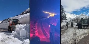 Los impresionantes videos de la pared de nieve que bordea la Ruta Nacional N° 7, camino a Chile
