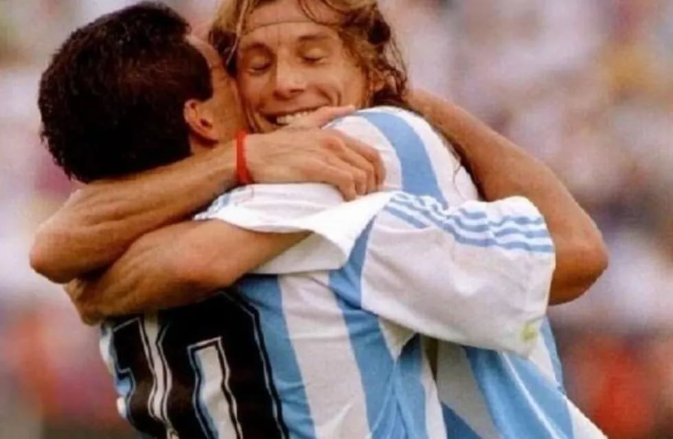 Diego Maradona y Claudio Caniggia (Foto: Los Andes).