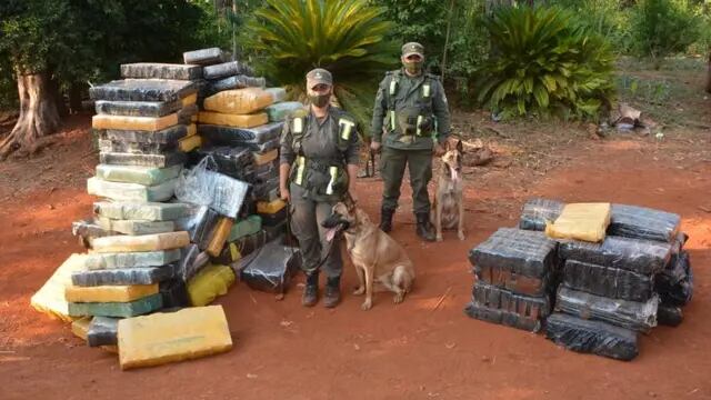 Gendarmería secuestró casi dos mil kilos de marihuana junto a dinero y armas en Caraguatay
