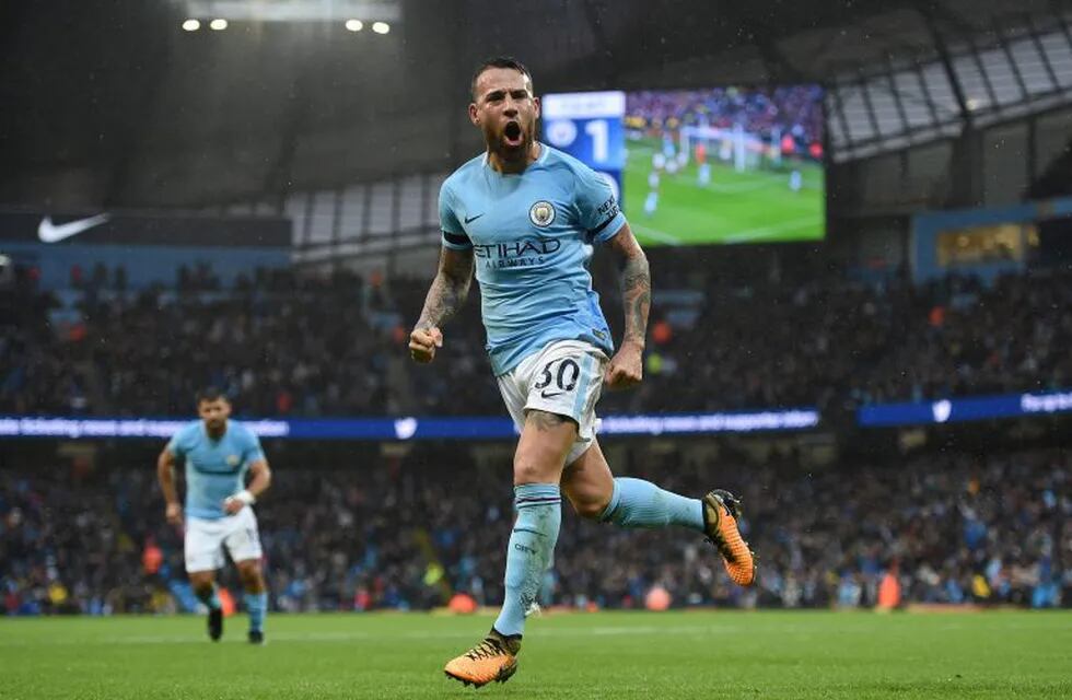 Nicolás Otamendi renovó su contrato con el Manchester City hasta 2022. Foto: AFP.