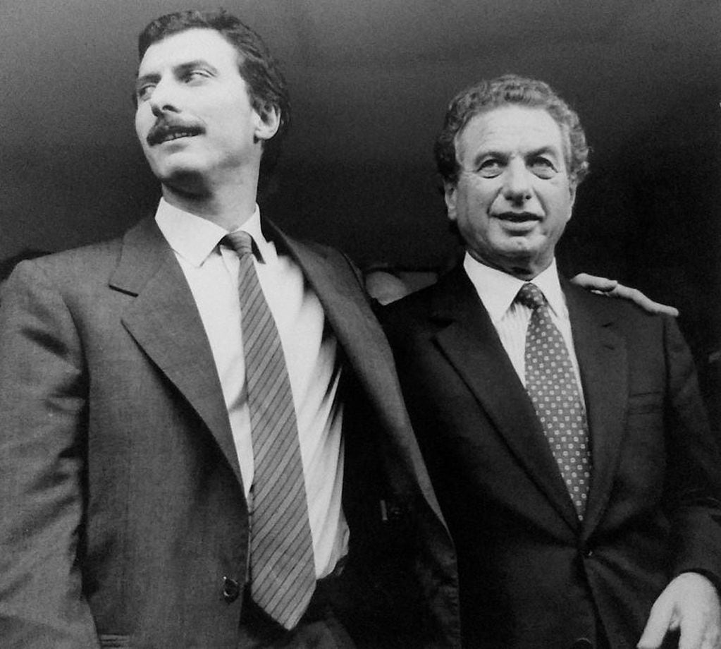 Franco y Mauricio Macri en 1991. (REUTER)