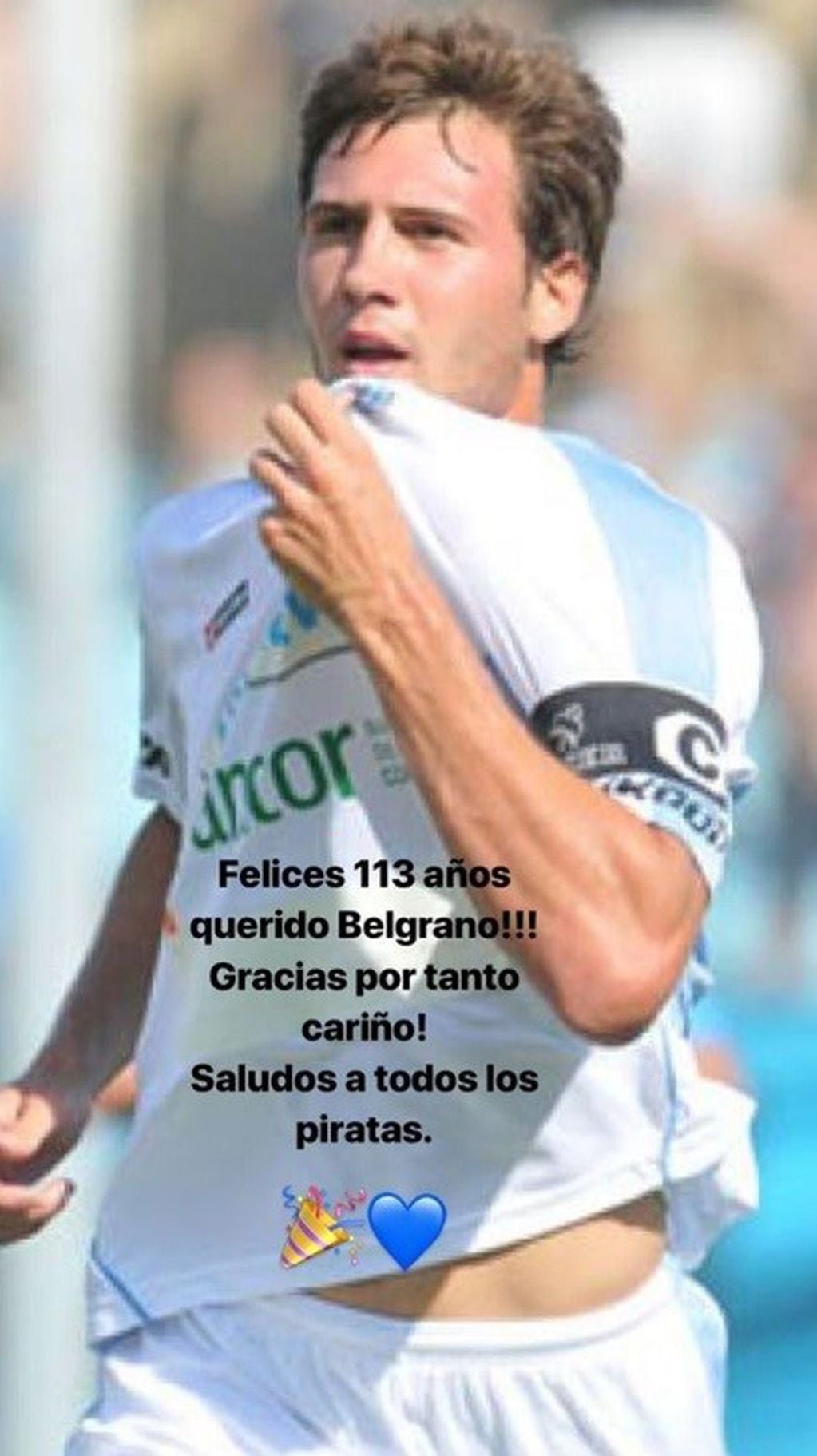 Franco Vázquez saludó a Belgrano.