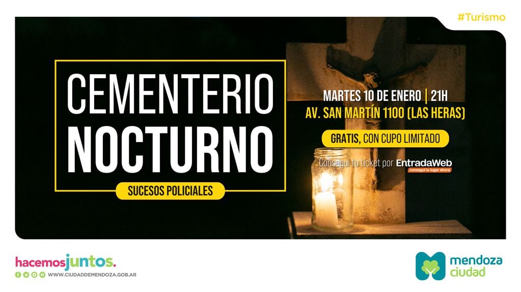 Cementerio de Mendoza: Sucesos policiales contados de noche.