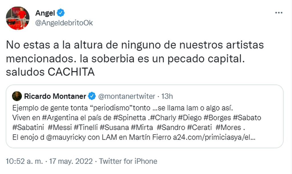 Ángel de Brito le respondió a Ricardo Montaner.