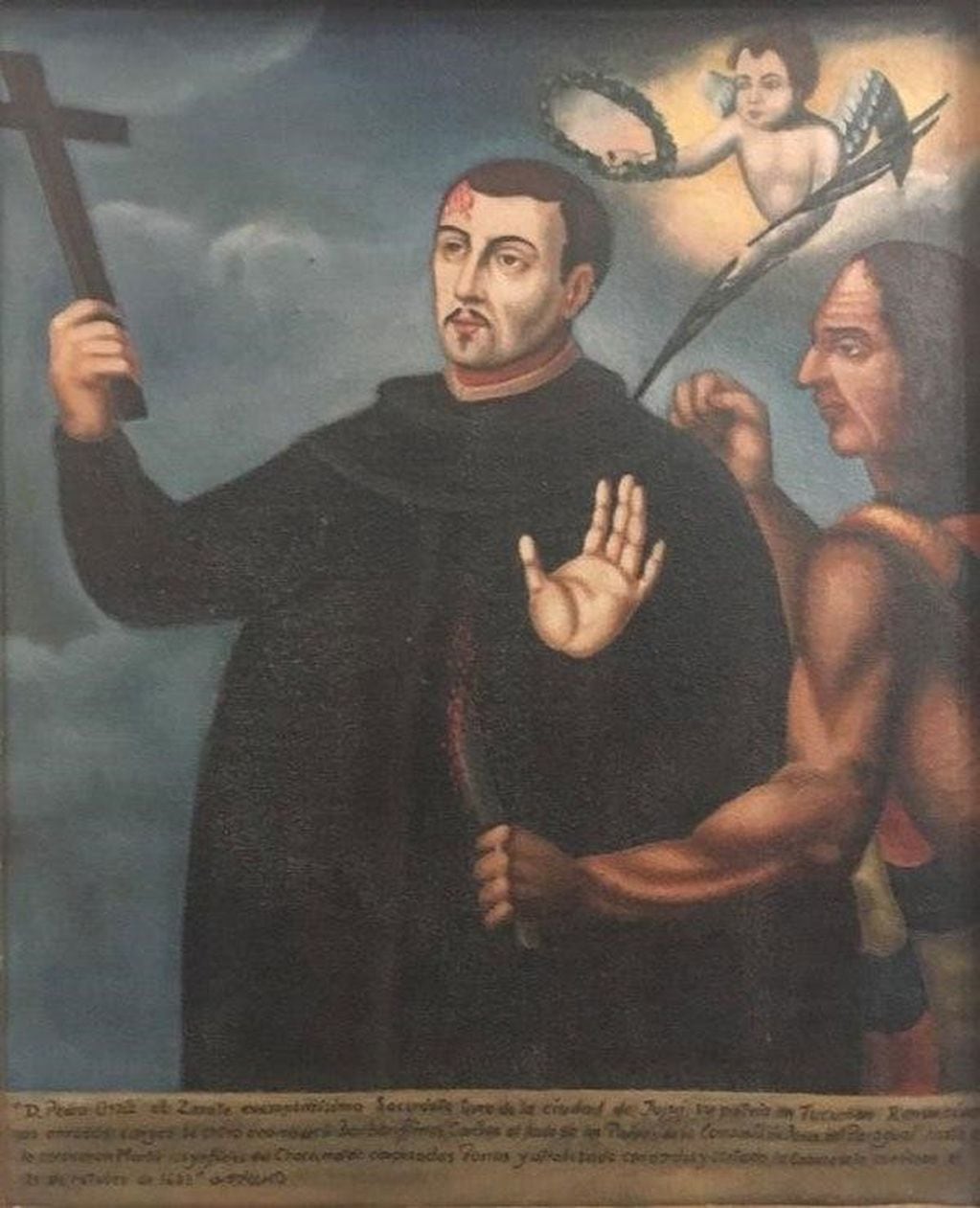 Don Pedro Ortíz de Zárate, en un óleo anónimo del siglo 17 que se conserva en Colombia.