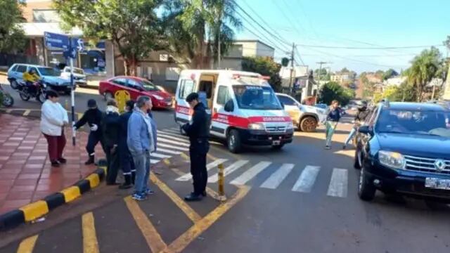 Accidente vial en Oberá dejó como saldo a dos lesionados