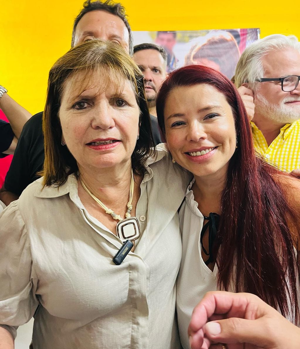 Contini, del PRO, junto a Patricia Bullrich en una de sus visitas a Córdoba.