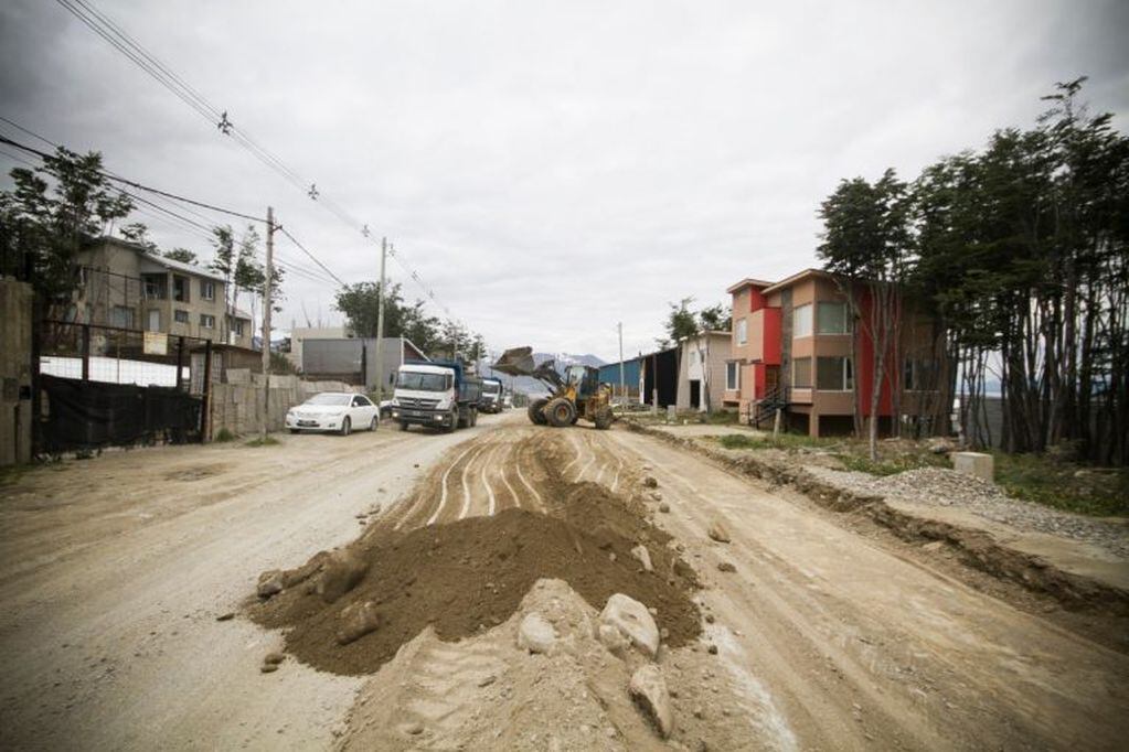 Reparaciones en calle Tucumán (Ushuaia)