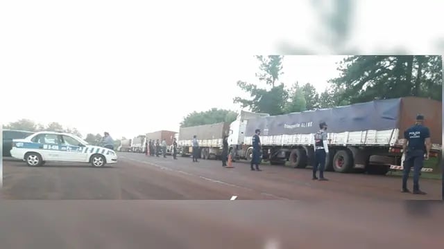 Oberá: retienen cinco camiones tras ingresar a Misiones con soja sin aval