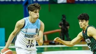 Felipe Minzer, basquetbolista de 16 años, hijo de mendocino que juega en la Selección y en la Liga profesional de España.