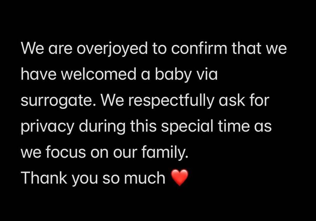 Nick Jonas y Priyanka anunciaron la llegada de un bebé.