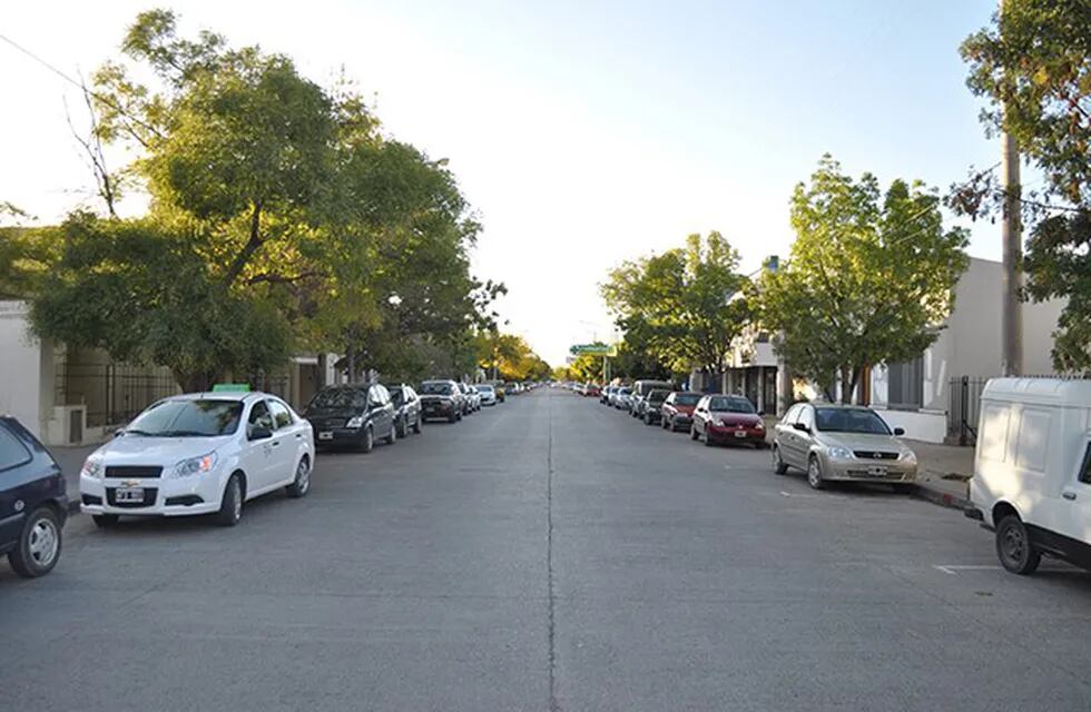 Obra de repavimentación en Viedma.