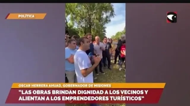 Oscar Herrera Ahuad recorrió obras viales del plan de transformación de Puerto Iguazú destacando que el beneficio no sólo será para el vecino sino para el emprendedor turístico