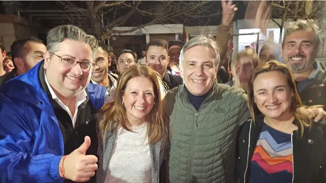 Elecciones 2023: Gustavo Brandán, Paola Nanini, Martín Llaryora y Myrian Prunotto.  Nanini ganó las elecciones y será la nueva intendenta.