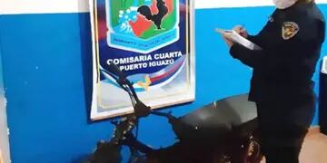 Recuperaron una motocicleta robada en Puerto Iguazú