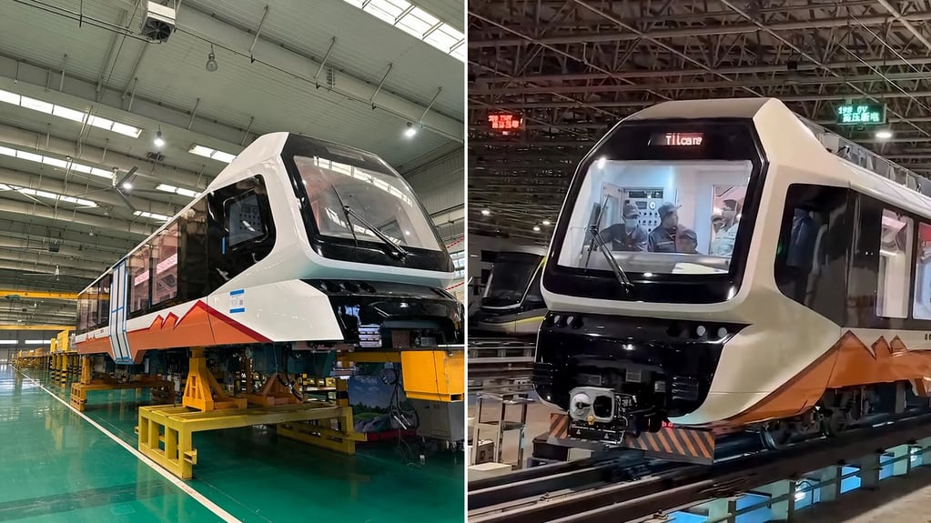 En abril de este año se conoció las primeras imágenes del tren solar que se fabricó en China para Jujuy.