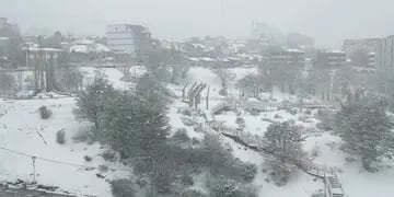 Nevó durante gran parte del sábado en Ushuaia.