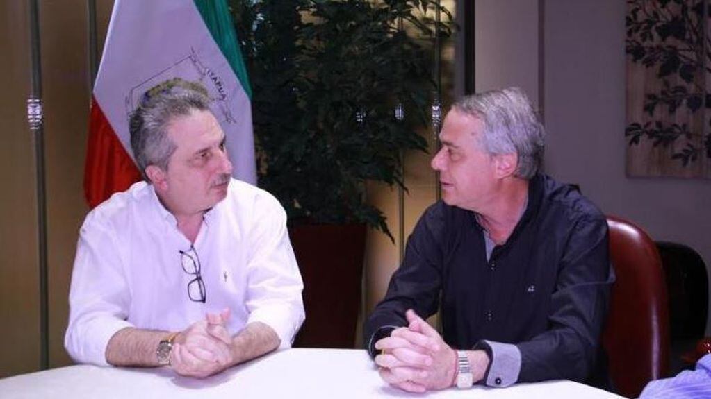 Hugo Passalacqua junto a Luis Gneiting, en una reunión llevada a cabo en 2016
