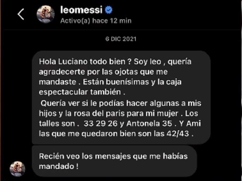 El mensaje de Lionel Messi sobre sus ojotas que se hizo viral