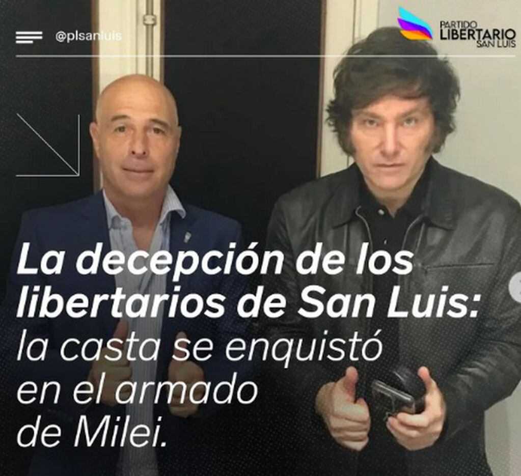 Comunicado del Partido Libertarios San Luis