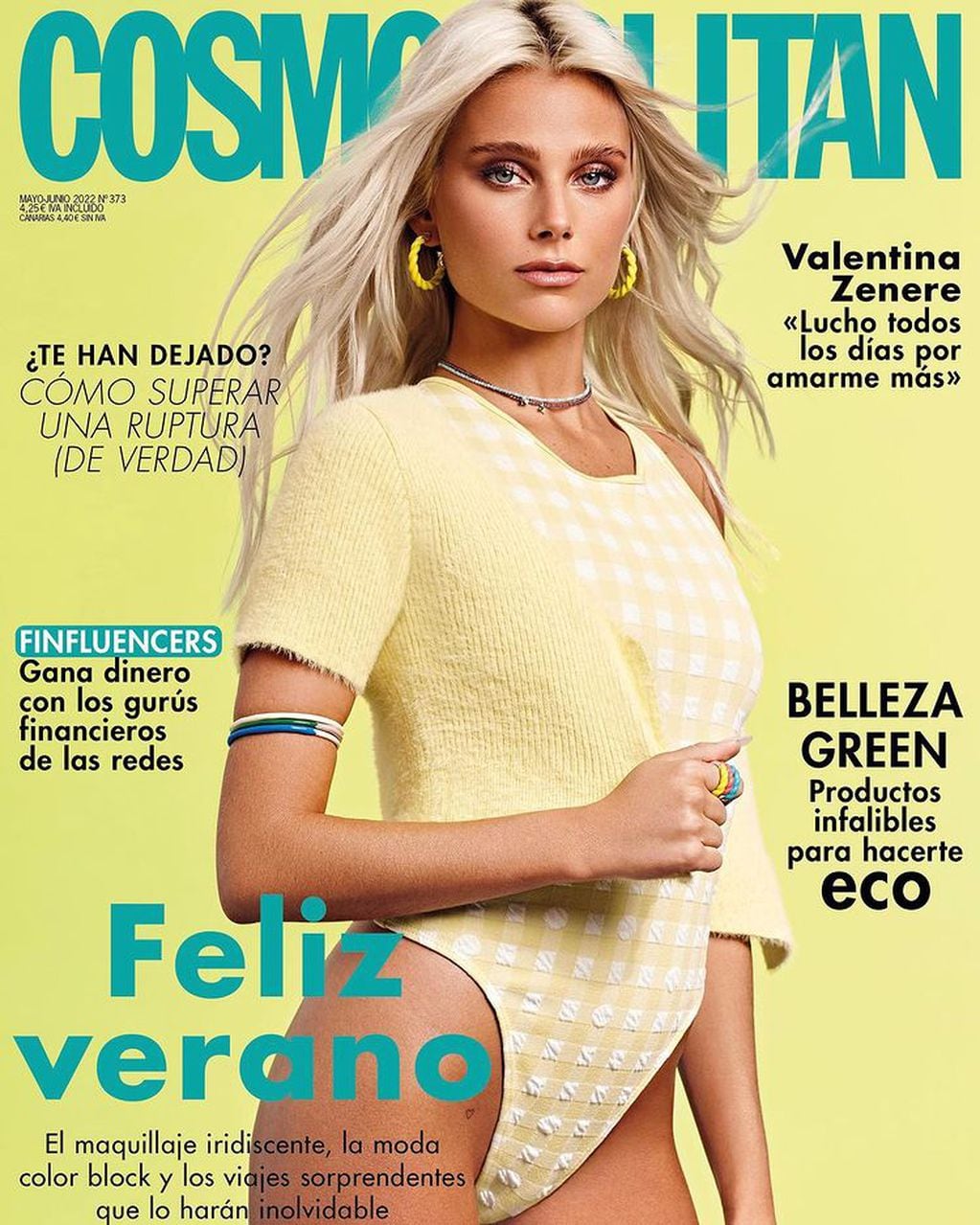 Valentina Zenere en la portada de la revista Cosmopolitan.
