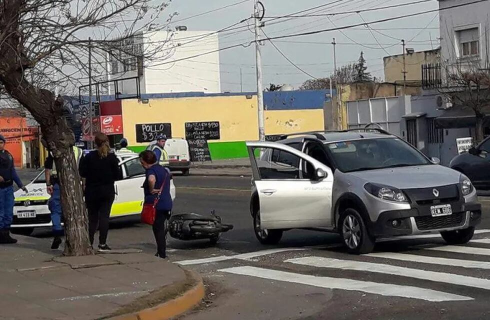 Accidente en Savio y San José, en San Nicolás