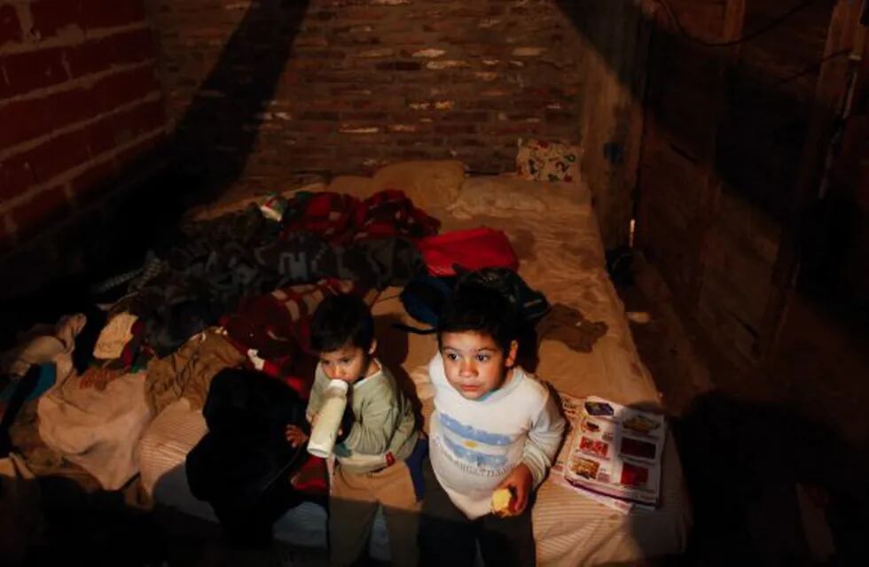 Pobreza en Argentina: niños que viven en asentamientos. (AP)