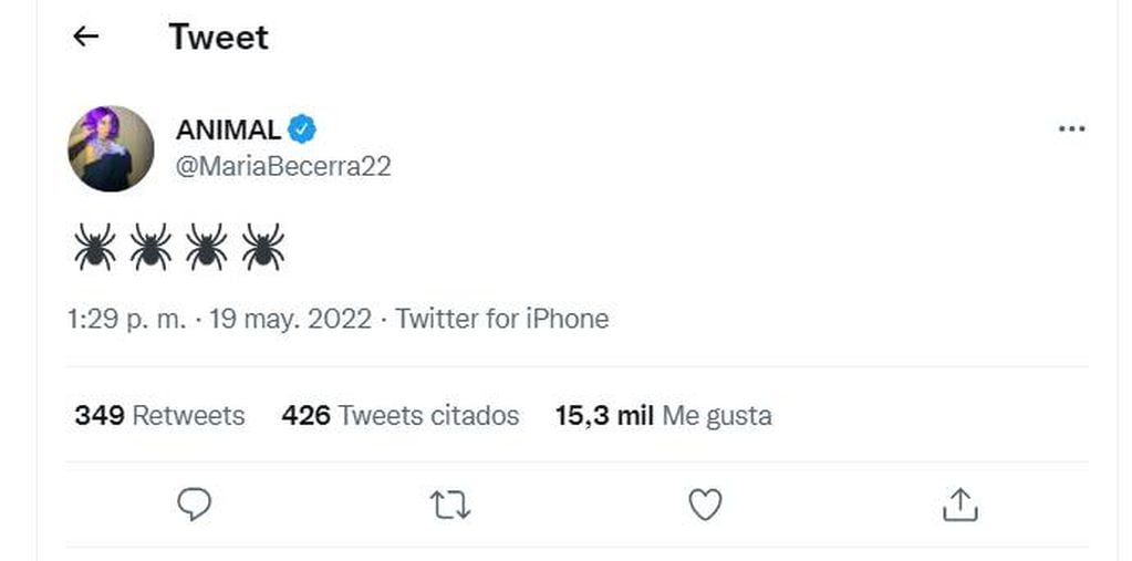 El tweet de María Becerra que despertó el rumor de romance con Julián Álvarez.