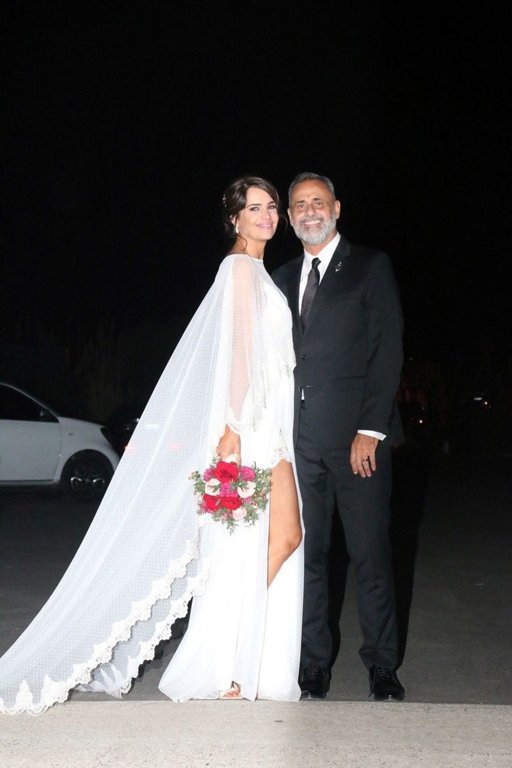 Jorge Rial y Romina Pereiro en su boda (Foto: Diario Veloz).