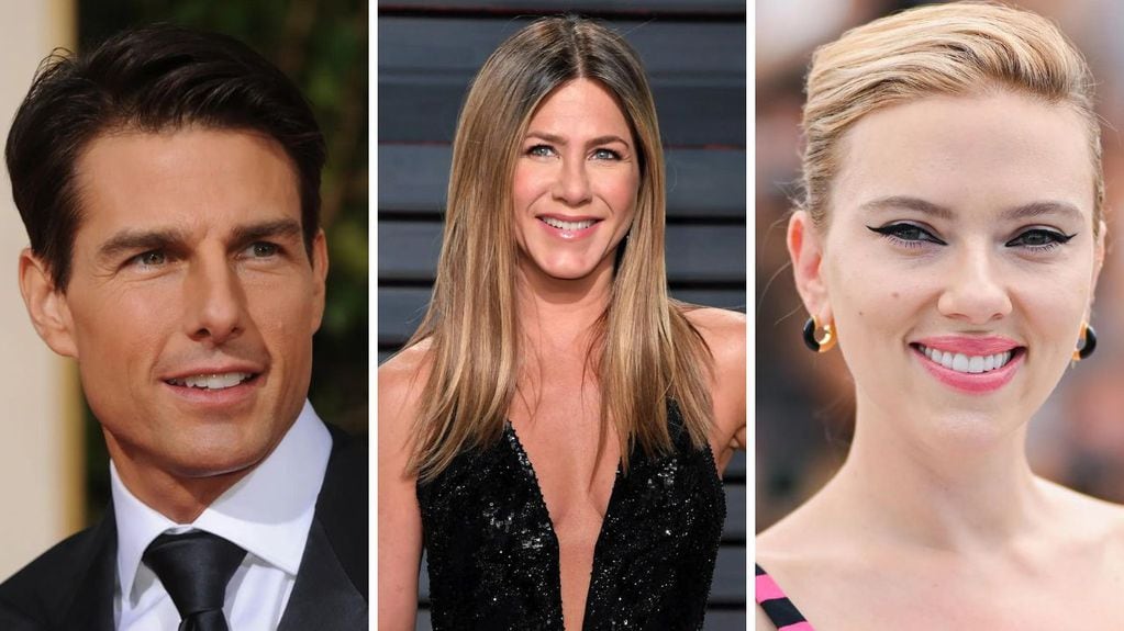 Tom Cruise, Jennifer Aniston y Scarlett Johansson.