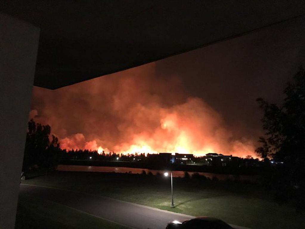 Varias hectáreas del Parque Nacional Ciervo de los Pantanos se vieron afectadas por las llamas. Twitter @Lugaf