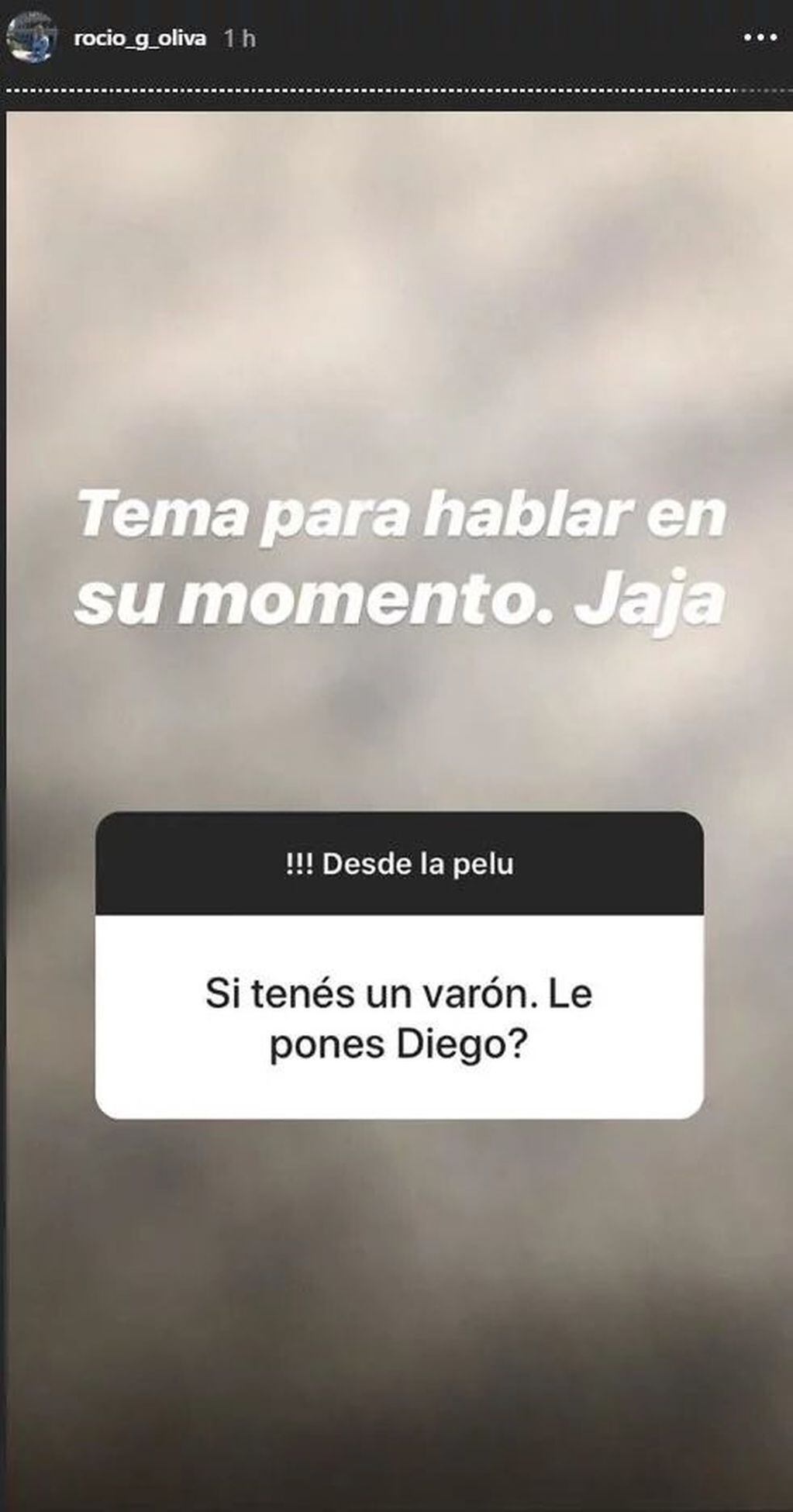 Rocío Oliva en Instagram.
