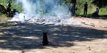 Fortín Mbororé: un incendio consumió por completo una vivienda