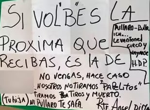 El futbolista dijo que su hermana también recibió una nota mafiosa en su inmobiliaria.