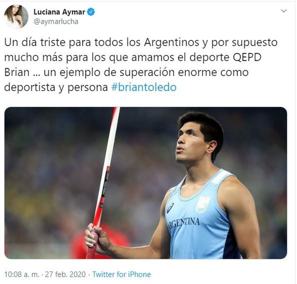El mundo del deporte llora a Braian Toledo. (Instagram/Twitter)