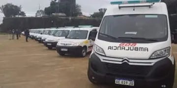 El gobernador de la provincia de Misiones, Oscar Herrera Ahuad, entregó 19 ambulancias