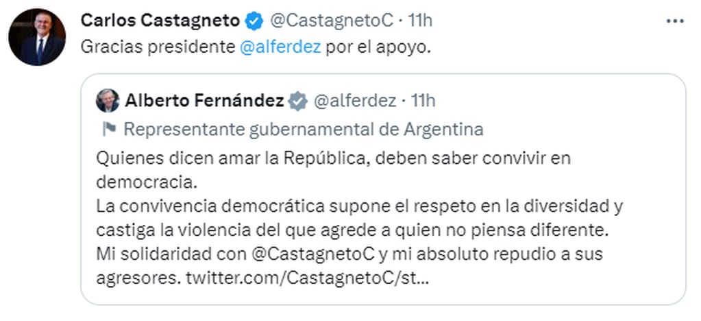 Carlos Castagneto, titular de la AFIP, denunció amenazas: el mensaje de Alberto Fernández.