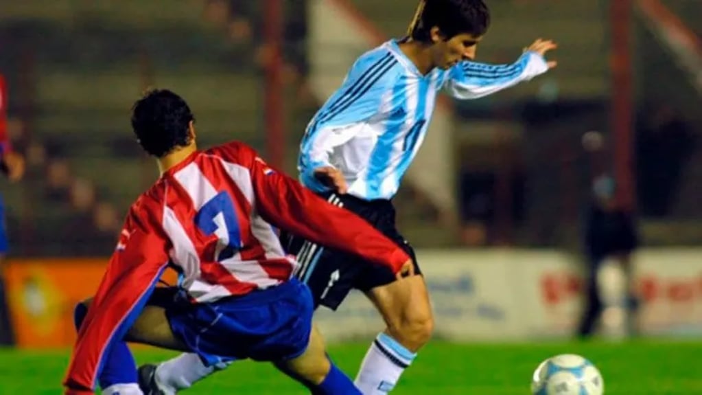 Primera vez de Messi con la Selección Argentina.