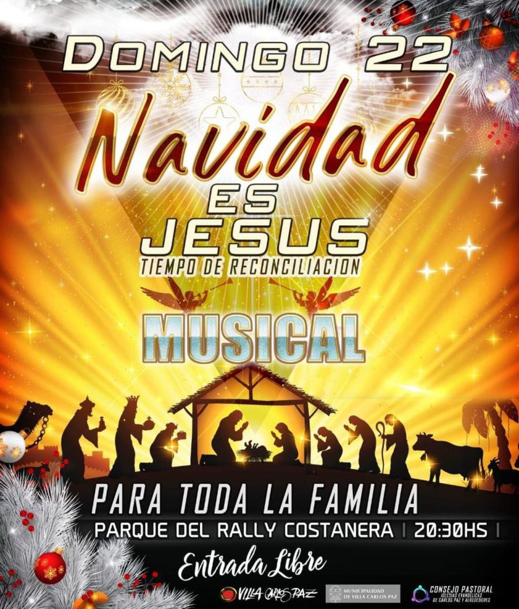 Iglesias Evangélicas celebran Navidad en Carlos Paz.