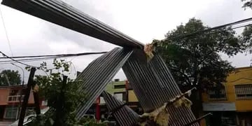 Fuerte temporal causó destrozos en Eldorado y zonas aledañas