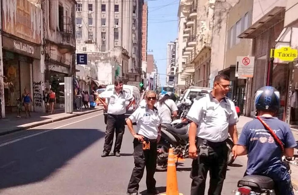 Operativo de control de motos en horario bancario en Rosario (Prensa Municipalidad de Rosario)