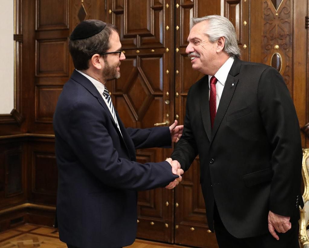 El presidente Alberto Fernández mantuvo un encuentro en su despacho de la Casa Rosada con la nueva conducción de la Asociación Mutual Israelita Argentina (AMIA).
